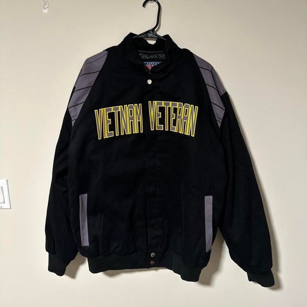 New US Services Brigade Barrage Size L Vietnam Veteran Bomber Style Jacket